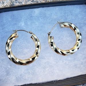 JLM Beautiful 14k Yellow Gold Hoop Earrings 1.8g